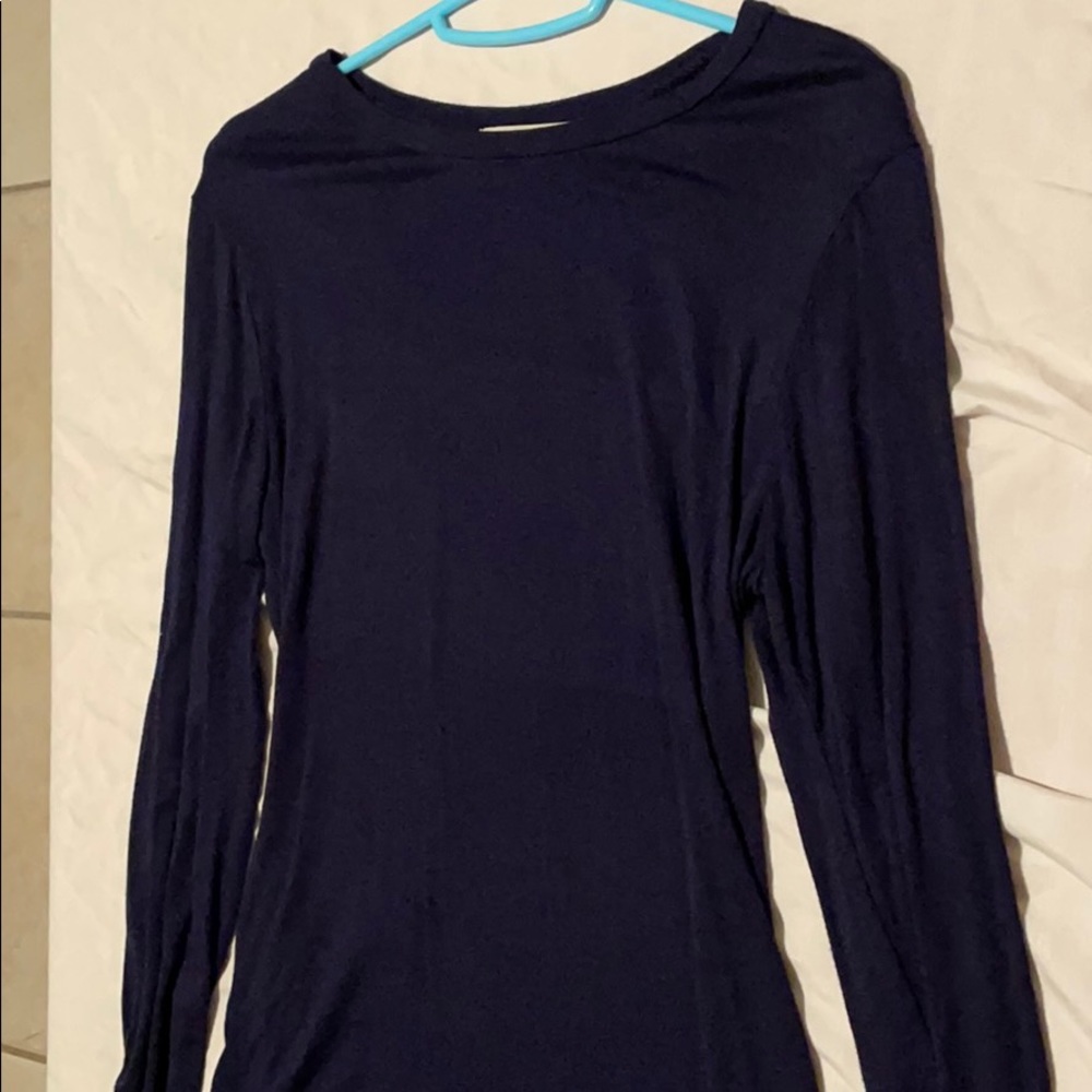 Super soft dark blue long sleeve shirt